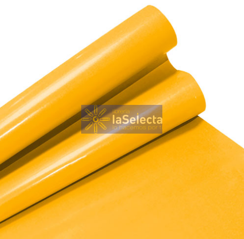 PAPEL LUSTRE BRILLANTE 55X77 CM AMARILLO IMPORTADO
